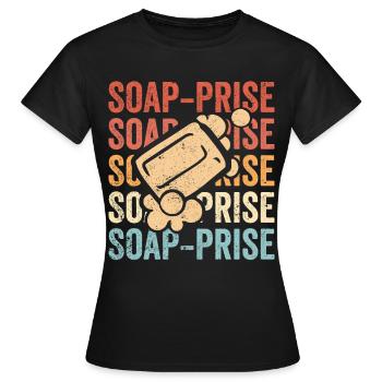 Fabricant de savon amusant - T-shirt Femme - noir - Devant - AI Model Female 172 dark (172cm)