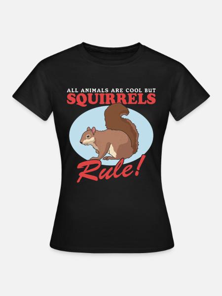 Süßes Eichhörnchen Hörnchen Grauhörnchen Geschenk - Frauen T-Shirt - Schwarz