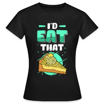 Tarte au citron vert Gâteau au citron cadeau - T-shirt Femme - noir - Devant - AI Model Female 172 dark (172cm)