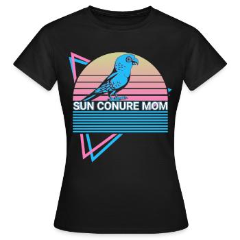 Parakeet Mama Parakeet Retro - Women's T-Shirt - black - Front - AI Model Female 172 dark (172cm)