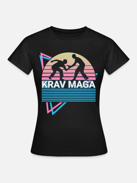 Krav Maga Retro - Frauen T-Shirt - Schwarz
