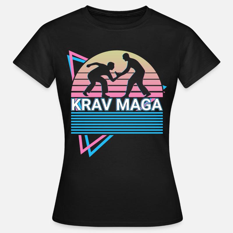 Krav Maga Retro - Frauen T-Shirt - Schwarz