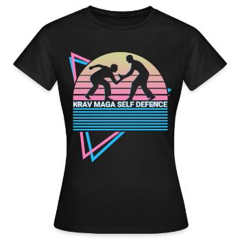 Krav Maga Rétro - T-shirt Femme - noir - Devant - AI Model Female 172 dark (172cm)