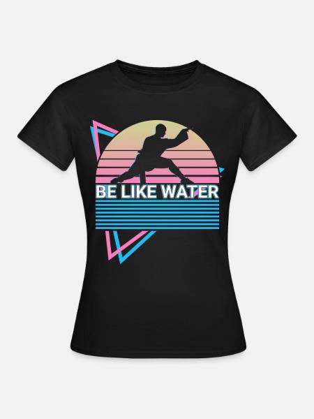 Kung Fu Retro - Frauen T-Shirt - Schwarz