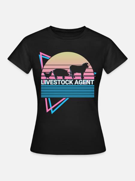 Viehzucht Retro - Frauen T-Shirt - Schwarz