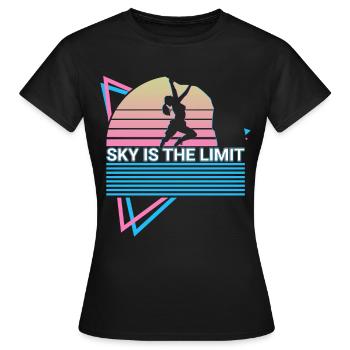 Rock Climbing Rock Climber Retro - Women's T-Shirt - black - Front - AI Model Female 172 dark (172cm)