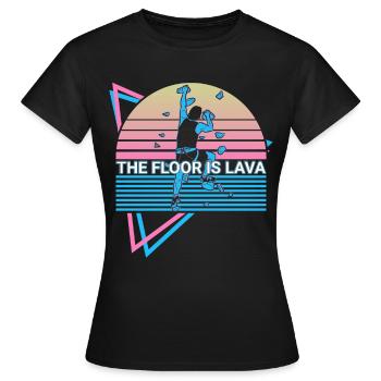 Rock Climbing Rock Climber Retro - Women's T-Shirt - black - Front - AI Model Female 172 dark (172cm)