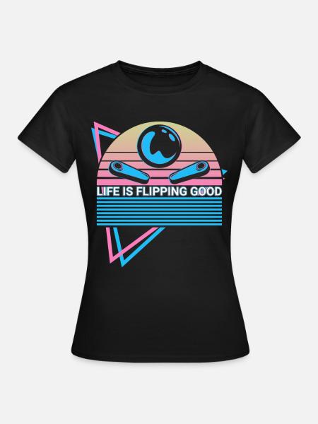Flipperautomat Retro - Frauen T-Shirt - Schwarz
