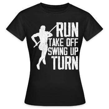 Saut à la perche Saut à la perche - T-shirt Femme - noir - Devant - AI Model Female 172 dark (172cm)