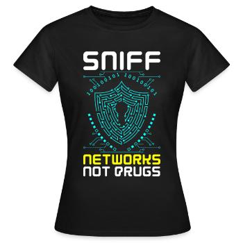 Cybersecurity, Hacking, IT - Women's T-Shirt - black - Front - AI Model Female 172 dark (172cm)