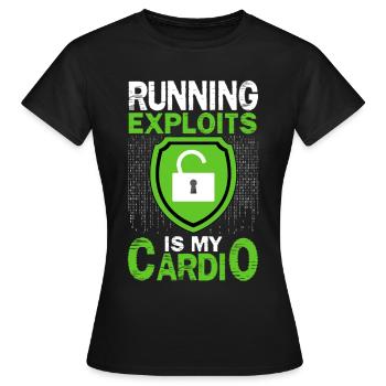 Cybersecurity, Hacking, IT - Women's T-Shirt - black - Front - AI Model Female 172 dark (172cm)