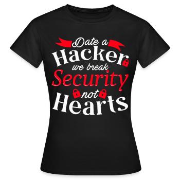 Cybersecurity, Hacking, IT - Women's T-Shirt - black - Front - AI Model Female 172 dark (172cm)
