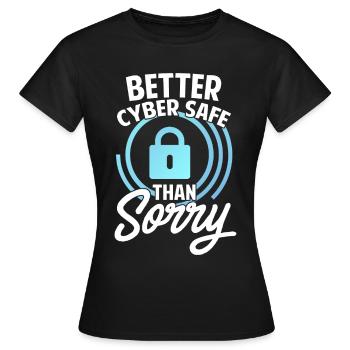 Cybersecurity, Hacking, IT - Women's T-Shirt - black - Front - AI Model Female 172 dark (172cm)