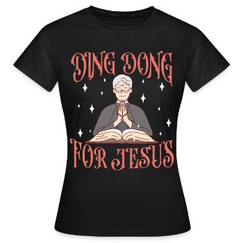 Missionnaire mormon SDJ - T-shirt Femme - noir - Devant - AI Model Female 172 dark (172cm)