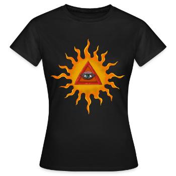 Sorcière Esthétiquement tout voyant Bohèm céleste - T-shirt Femme - noir - Devant - AI Model Female 172 dark (172cm)