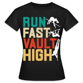 Saut à la perche Saut à la perche - T-shirt Femme - noir - Devant - AI Model Female 172 dark (172cm)