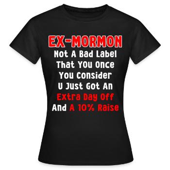 Post-Mormon Exmo - T-shirt Femme - noir - Devant - AI Model Female 172 dark (172cm)