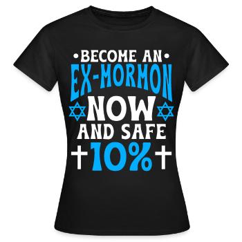 Post-Mormon Exmo - T-shirt Femme - noir - Devant - AI Model Female 172 dark (172cm)