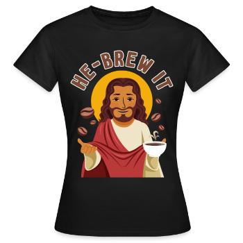 Hebrew Jewish Israelite Coffee - Women's T-Shirt - black - Front - AI Model Female 172 dark (172cm)