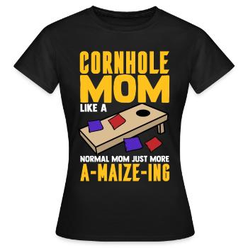 Corn Hole - Women's T-Shirt - black - Front - AI Model Female 172 dark (172cm)