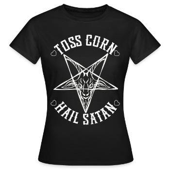 Drôle de trou de maïs Cornhole - T-shirt Femme - noir - Devant - AI Model Female 172 dark (172cm)