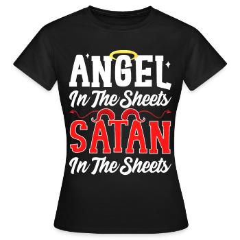 Funny Satanism - Women's T-Shirt - black - Front - AI Model Female 172 dark (172cm)