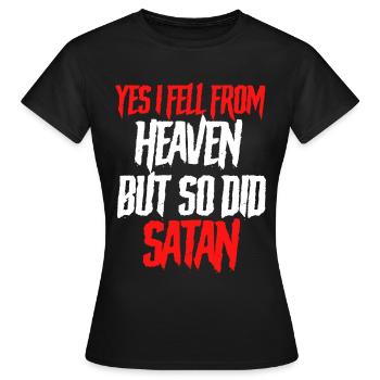 Funny Satanism Satan - Women's T-Shirt - black - Front - AI Model Female 172 dark (172cm)