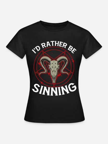 Lustiger Satanismus Satanisch Satan - Frauen T-Shirt - Schwarz