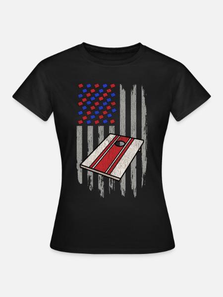 Maisloch patriotisch - Frauen T-Shirt - Schwarz