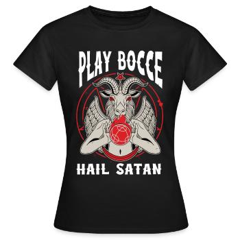 Joueur de pétanque drôle - T-shirt Femme - noir - Devant - AI Model Female 172 dark (172cm)