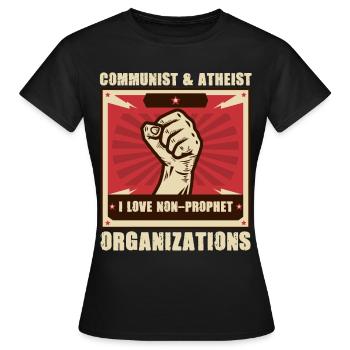 Athéisme - T-shirt Femme - noir - Devant - AI Model Female 172 dark (172cm)