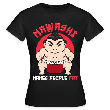Sumo-Ringer Sumo-Ringen - Frauen T-Shirt - Schwarz - Vorne - AI Model Female 172 dark (172cm)