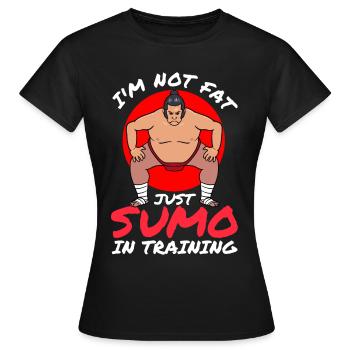 sumo wrestlers sumo wrestling - Women's T-Shirt - black - Front - AI Model Female 172 dark (172cm)