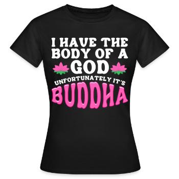Bouddhisme bouddhiste - T-shirt Femme - noir - Devant - AI Model Female 172 dark (172cm)