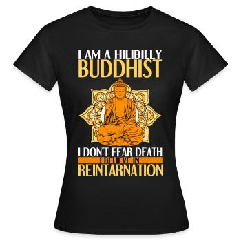 Buddhismus Buddha - Frauen T-Shirt - Schwarz - Vorne - AI Model Female 172 dark (172cm)