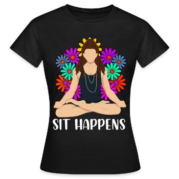 Méditation Méditerranéenne - T-shirt Femme - noir - Devant - AI Model Female 172 dark (172cm)