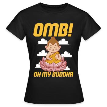 Bouddhisme bouddhiste - T-shirt Femme - noir - Devant - AI Model Female 172 dark (172cm)