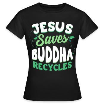 Bouddhisme bouddhiste - T-shirt Femme - noir - Devant - AI Model Female 172 dark (172cm)