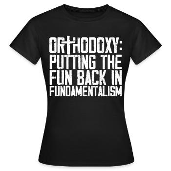 Orthodoxe - Frauen T-Shirt - Schwarz - Vorne - AI Model Female 172 dark (172cm)