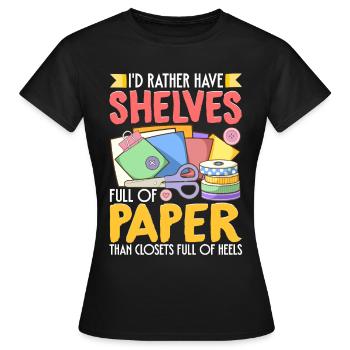 Scrapbooking Scrapbooker - T-shirt Femme - noir - Devant - AI Model Female 172 dark (172cm)