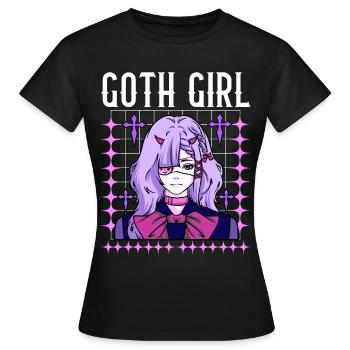Goth Girl - Frauen T-Shirt - Schwarz - Vorne - AI Model Female 172 dark (172cm)