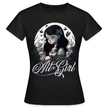 Alt Girl Alternative Girl - T-shirt Femme - noir - Devant - AI Model Female 172 dark (172cm)