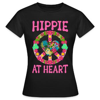 Peace Groovy - Women's T-Shirt - black - Front - AI Model Female 172 dark (172cm)