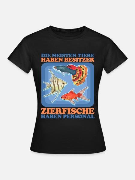 Aquaristik Aquarium Aquarianer Zierfisch Geschenk - Frauen T-Shirt - Schwarz