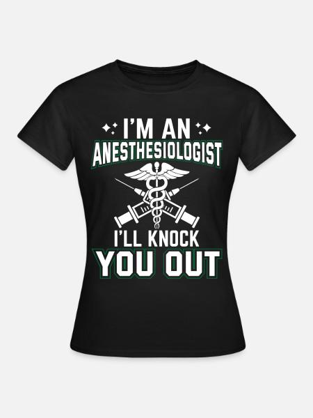 Anästhesiologie - Dame-T-shirt - sort
