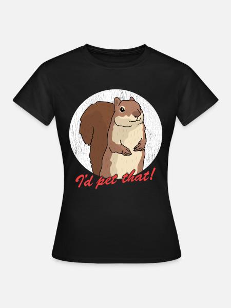 Süßes Eichhörnchen Hörnchen Grauhörnchen Geschenk - Frauen T-Shirt - Schwarz