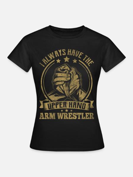 Armdrücken - Frauen T-Shirt - Schwarz