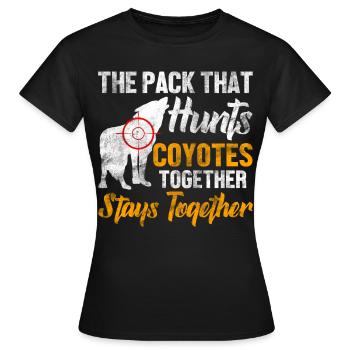 Coyote Hunt Coyote Hunter Yote - T-shirt Femme - noir - Devant - AI Model Female 172 dark (172cm)