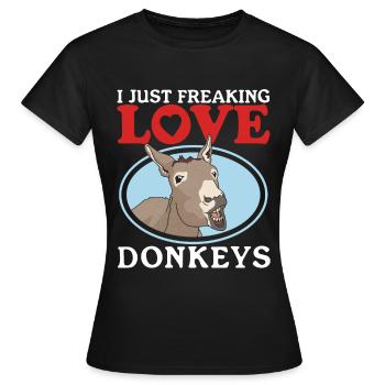 Donkey donkey owner donkey lover donkey gift - Women's T-Shirt - black - Front - AI Model Female 172 dark (172cm)