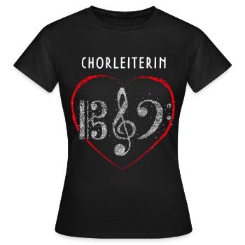 Chorleiterin Chor Notenschlüssel Musikverein Musik - Frauen T-Shirt - Schwarz - Vorne - AI Model Female 172 dark (172cm)